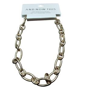 And Now This Macy's BRAND NEW Women's 18K Gold Over Brass Chain Necklace